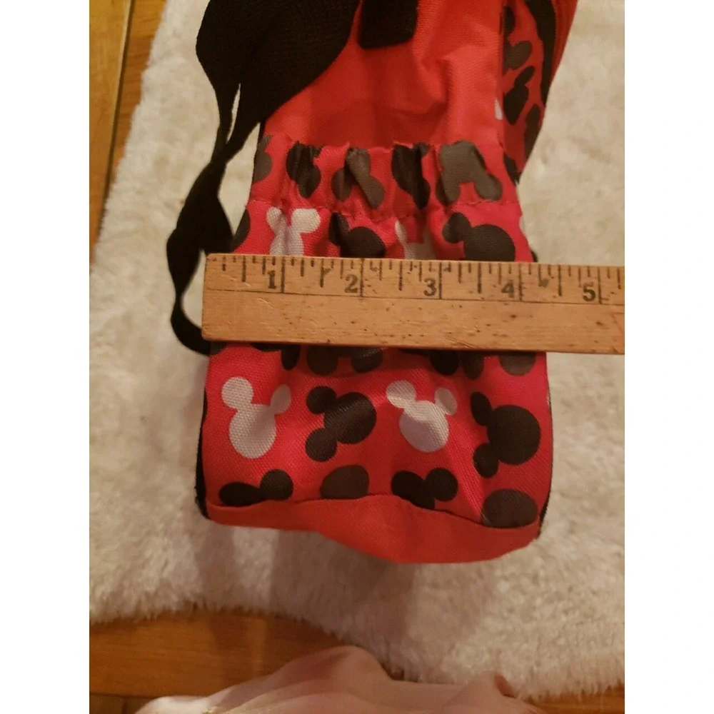 Disney Mickey‎ Mouse Red Baby Shoulder Bag Diaper Bag Two Bottle Pocket  EUC